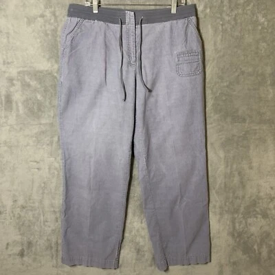Pantalones de pana grises J Jill 16W más cordón costero abuela Lagenlook Foto 1 de 4