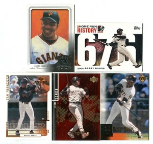 Barry Bonds 5 Baseball Karten Lot PITTSBURGH PIRATES SF GIANTS (LOT 110) - Bild 1 von 1