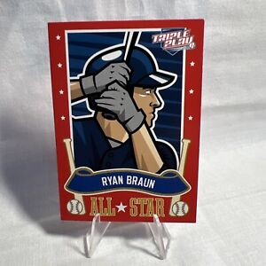 2013 Panini Triple Play Ryan Braun All Star Insert Baseball Card #26 Brewers