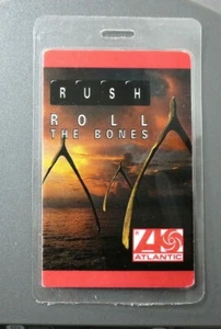 Rush backstage laminated tour pass AUTHENTIC Roll the Bones - Atlantic Records ! - Bild 1 von 1