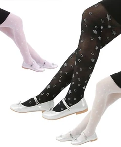 Medias de patas de niñas punteadas estrella pura media de cintura alta - Imagen 1 de 7