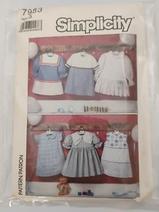 Simplicity Vintage 1987 Größe 3 Kleinkind Kleid Muster #7983 bezaubernd zeitlos - Bild 1 von 4
