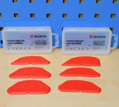 Würth Fugenglätter Set 6 Stück Abzieher Fugenabzieher Fugengummi - Bild 1 von 3
