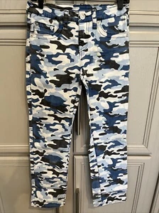 TRUE RELIGION Blue Camo Girls size 14 Jeans Regular Straight W28 L27 - Picture 1 of 18