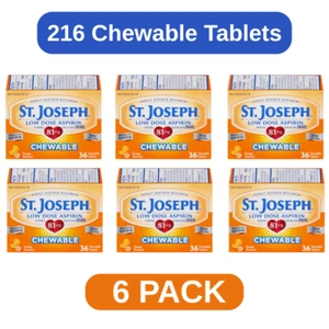 St. Joseph Low Dose Aspirin 81mg – Orange Flavored Chewable Tablets (36 Count) - Picture 1 of 13