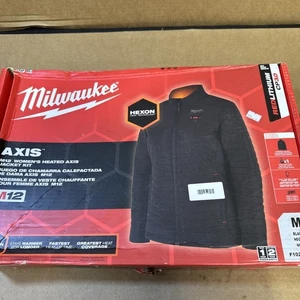 Milwaukee Womens M12 Heated AXIS Medium Black Jacket Kit F102B-21M R106 - Picture 1 of 4