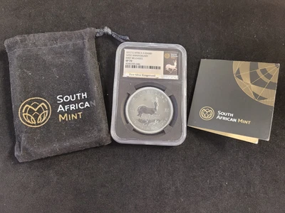2017 SP70 NGC Krugerrand 50th anniversary 1 oz .999 Silver Coin - Image 1 of 3