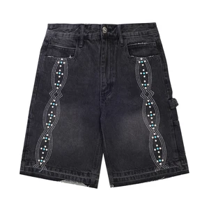 Pantalones cortos con tachuelas negros lavados Boredom Kills - Imagen 1 de 6