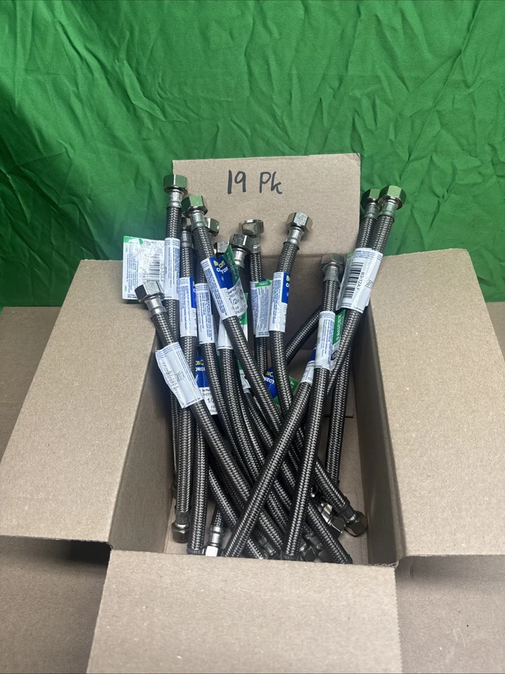 LOT OF 19 Brass Craft Faucet Connector 1/2 x 1/2 x 12 B3-12A F - Image 1 of 3