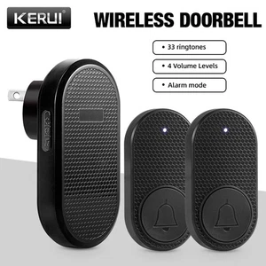 Wireless Doorbell Chime Plug-In Long Range Waterproof Receiver Remote Door Bell - Picture 1 of 12