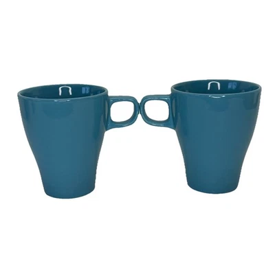 Tazas de té de café IKEA turquesa 8 oz. Gres 21963 - Juego de 2 Foto 1 de 4