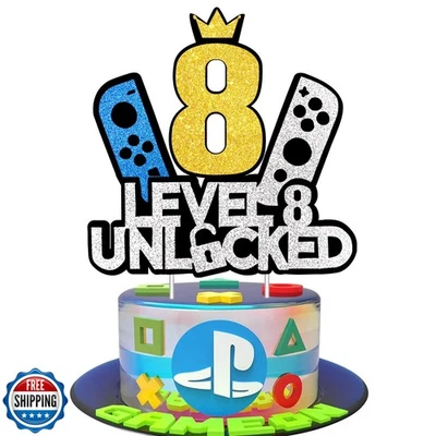 Videojuego de 8º Cumpleaños Cake Topper - Controlador de juego brillante elige para Epic Foto 1 de 4