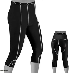 Damen 3/4 Kompressions Tights Hose Training Laufen Yoga Jogging Damen - Bild 1 von 3