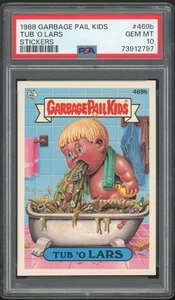 Topps Garbage Pail Kids 1988 12ª serie #469b Tub 'O Lars PSA 10 GEMA como nuevo Os12 - Imagen 1 de 2