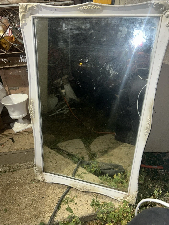 Espejo tocador de baño de colección MARCO ORNAMENTADO botiquín montaje en pared madera metal Foto 1 de 4