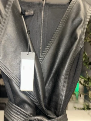 BCBG 女式正装皮革黑色 M 码 — 第 1/3 张图片