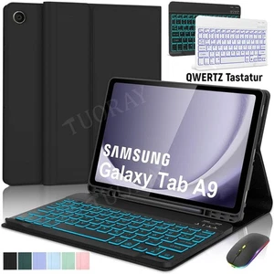 Beleuchtete Tastatur Hülle Mit Stifthalter für Samsung Galaxy Tab A9+ A9 Plus - Bild 1 von 69