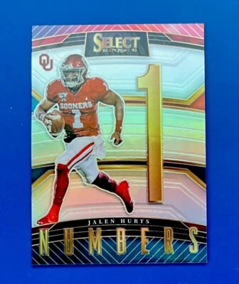 2023 Panini Select Draft Picks Jalen Hurts Select Numbers Silver Prizm #SN-JH 🏈 - Image 1 of 2