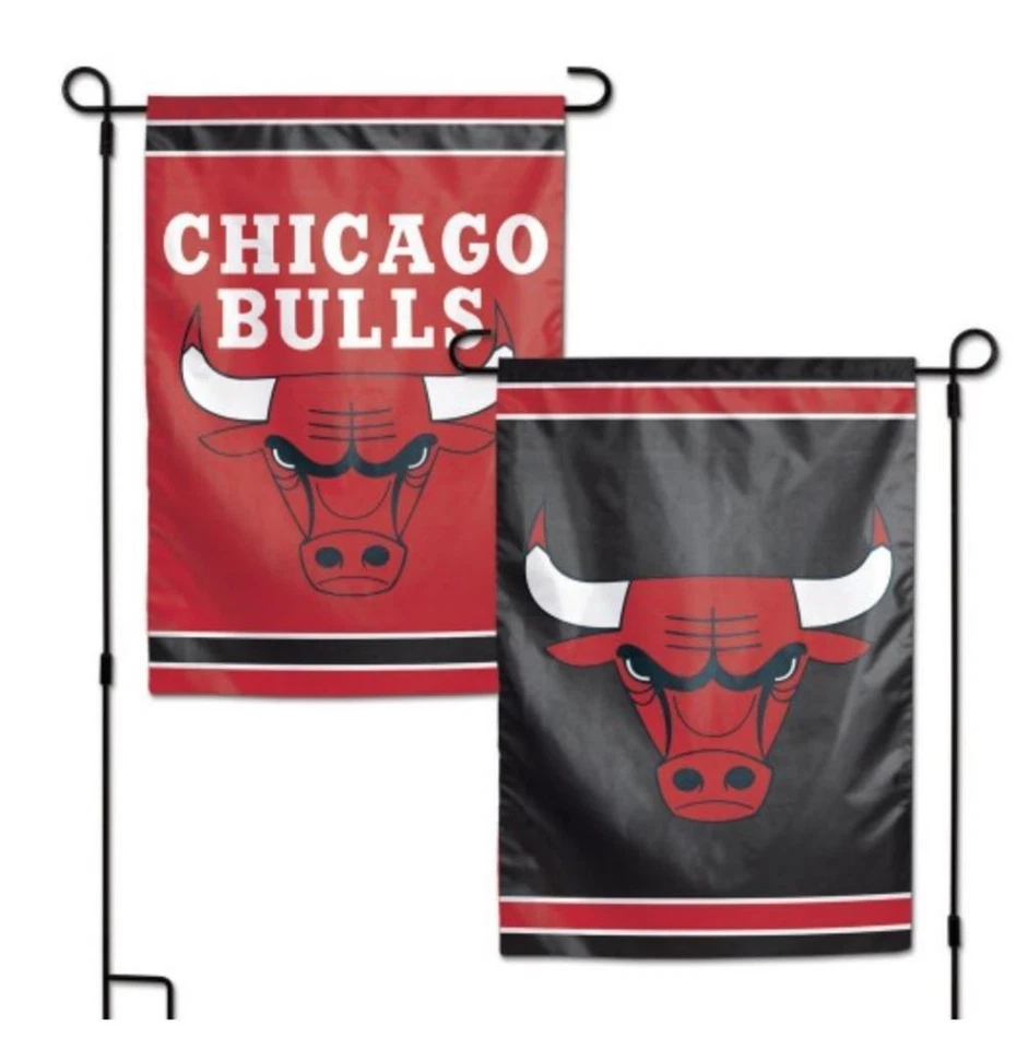 Bandera de jardín Chicago Bulls 2 caras 12,5" x 18" [NUEVA] patio de letreros de pancarta de la NBA Foto 1 de 1