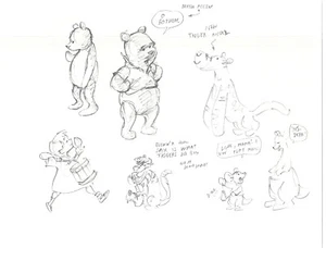 Winnie Puuh Disney TV 1988 Production Drawing Animator's Estate Z028 - Bild 1 von 1