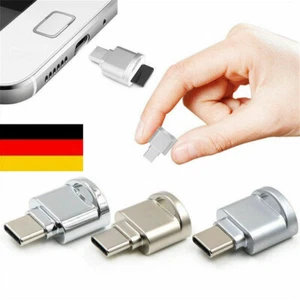 USB-C Micro SD OTG Adapter Kartenleser Speicherkartenleser Smartphone Laptop-DE - Afbeelding 1 van 11