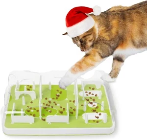 Interactive Cat Puzzle Slow Feeder Treat Dispenser Toy Brain Stimulation Indoor - Picture 1 of 9