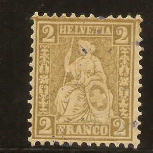 SUIZA YVERT 42A * Mh 2 Cts. Brun Rojo 1867/1878 NL722 - Picture 1 of 2
