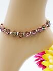 Anklet Chain Stainless Steel Beads Hematite Bloom Summer Size M 9 13/16in J072