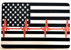 Bandera americana, primeros respondedores, cubierta de enganche de aluminio, 4x6, UV, hecha en EE. UU. - Imagen 1 de 3