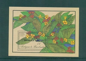 Minishoja Barbuda 1986 Flowers Dozakies SG MS908a Sc 826 MNH - Imagen 1 de 1