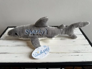 Great White Shark 12" Plush Soft Toy Stuffed Animal Gray Wishpets - Picture 1 of 9