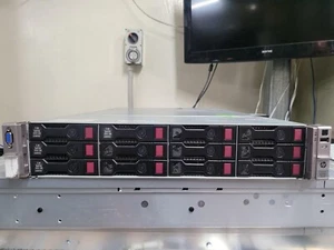(48TB STORAGE ) DL380P G8 256GB RAM 2 x E5-2690 @ 2.90GHz 12 x 4TB SAS HDD RAID - Picture 1 of 4