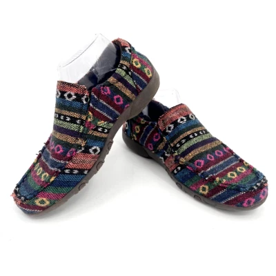 Roper Johnnie Womens Size 8.5 Colorful Aztec Print Slip On Driving Moc Shoes - Image 1 of 4