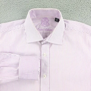 English Laundry Shirt Mens 16 Purple Business Casual Office Flip Cuff - Picture 1 of 16