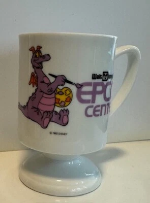Винтаж 1982 Disney Epcot центр фигурка фиолетовый дракон кофейная кружка пьедестал Японии - Изображение 1 из 4