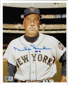 Duke Snider Signed 8x10 Photo BAS COA New York Mets HOF Autographed COA NY - Picture 1 of 2