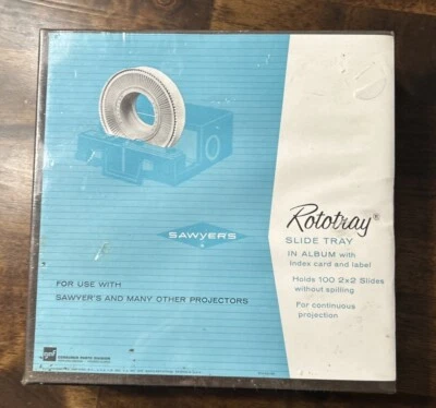 Sawyer's Rototray Projector Slide Tray 100 Slide Capacity 2x2 Never Opened - Image 1 of 3
