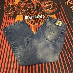 Jeans Denim De Colección Yellow Rat Bastard Años 90 Talla 38 Patinador NYC Grunge Punk Skate ¡RARO! - Imagen 1 de 9