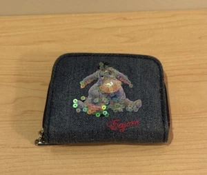 Cartera Denim Walt Disney World Winnie The Pooh Disney Eeyore Lentejuelas Brillantes - Imagen 1 de 6