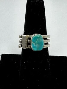 Anello Lilly Barrack in argento sterling e quercia turchese misura 7 - Foto 1 di 19