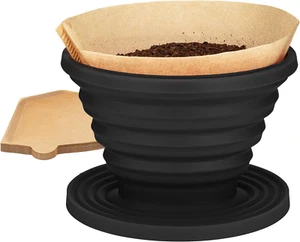 Sierra Collapsible Coffee Pour over Dripper — Camping Coffee Filter — Includes P - Picture 1 of 12