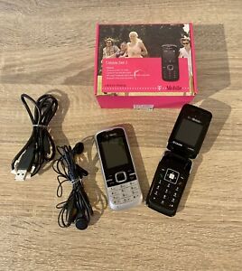 ZTE (R250) T-Mobile Zest 2 Silver Mobile Phone Complete & Sagem Flip Phone