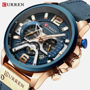 CURREN Men Quartz Watch Brand Chronograph Wristwatch Male Strap Calendar Watches - Picture 1 of 9