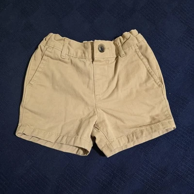 Shorts chino elástico uniforme infantil masculino - Bronzeado - Tamanho 18-24 meses - Imagem 1 de 4
