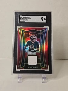 2020-Panini-Select JALEN HURTS Swatches Prizm Red SGC 9 Philadelphia Eagles RC - Picture 1 of 3