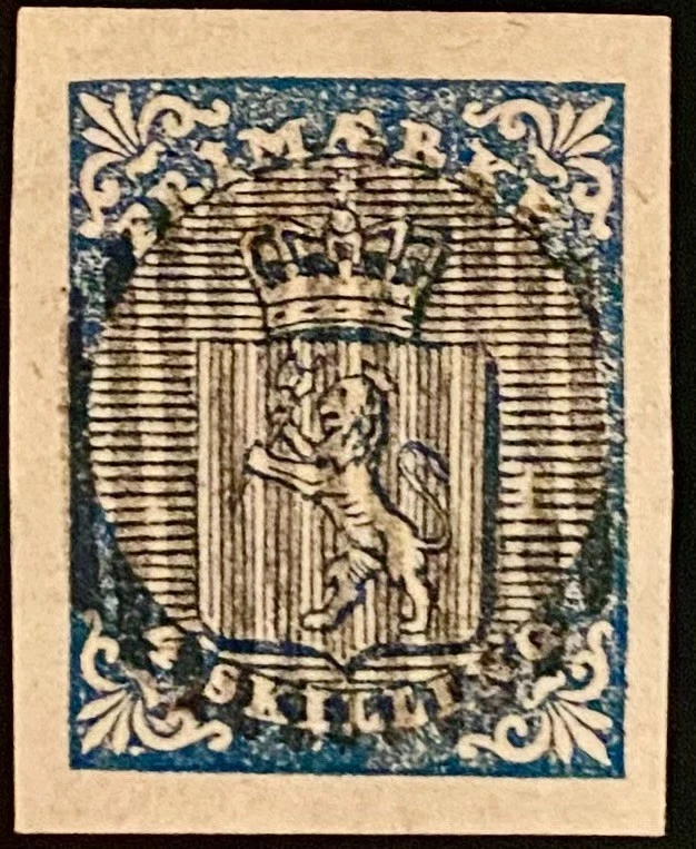 Норвегия первая марка год 1855 NK 1 Mi 1 SC 1 - Изображение 1 из 2