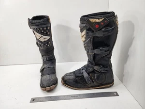 Fly Racing Maverik Motocross Boots Black ATV Dirtbike Motorcycle Men Size US 10 - Picture 1 of 16