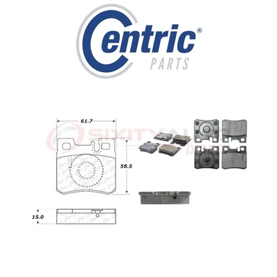 Centric Posi Quiet Ceramic Brake Pads w Shims for 1994 Mercedes-Benz E500 dx Foto 1 de 4