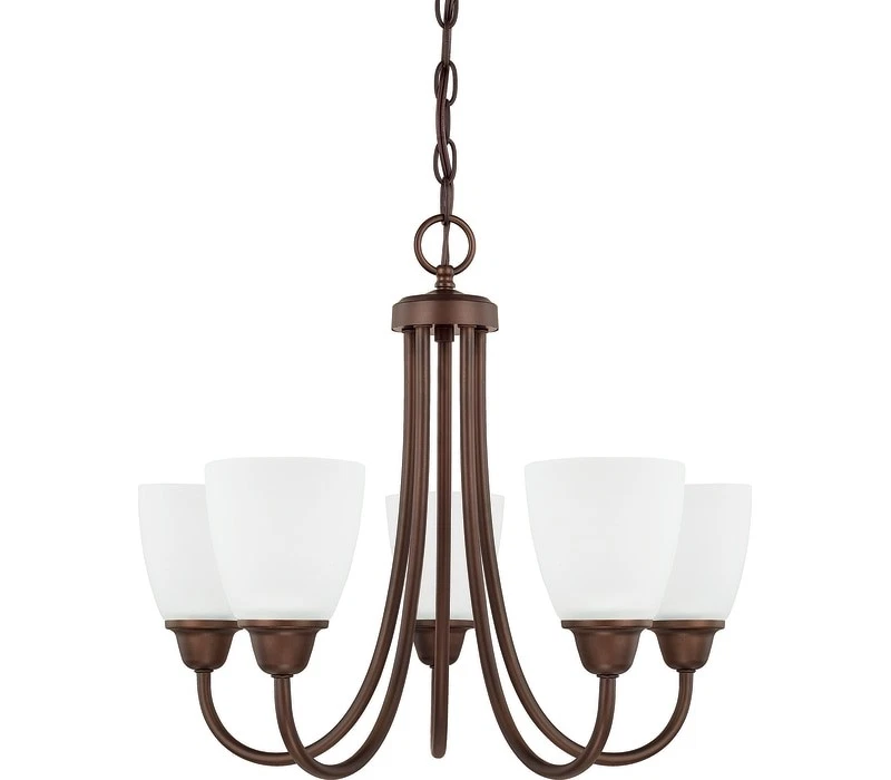 Lámpara de araña HomePlace 415151BZ-337 Trenton, 5 luces 500 vatios totales, bronce Foto 1 de 1