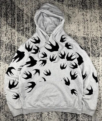 Sudadera con capucha Alexander McQueen gris y negra para hombre talla XL Foto 1 de 4